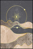 Weltraum-Abstraktes Poster aus echtem Gold